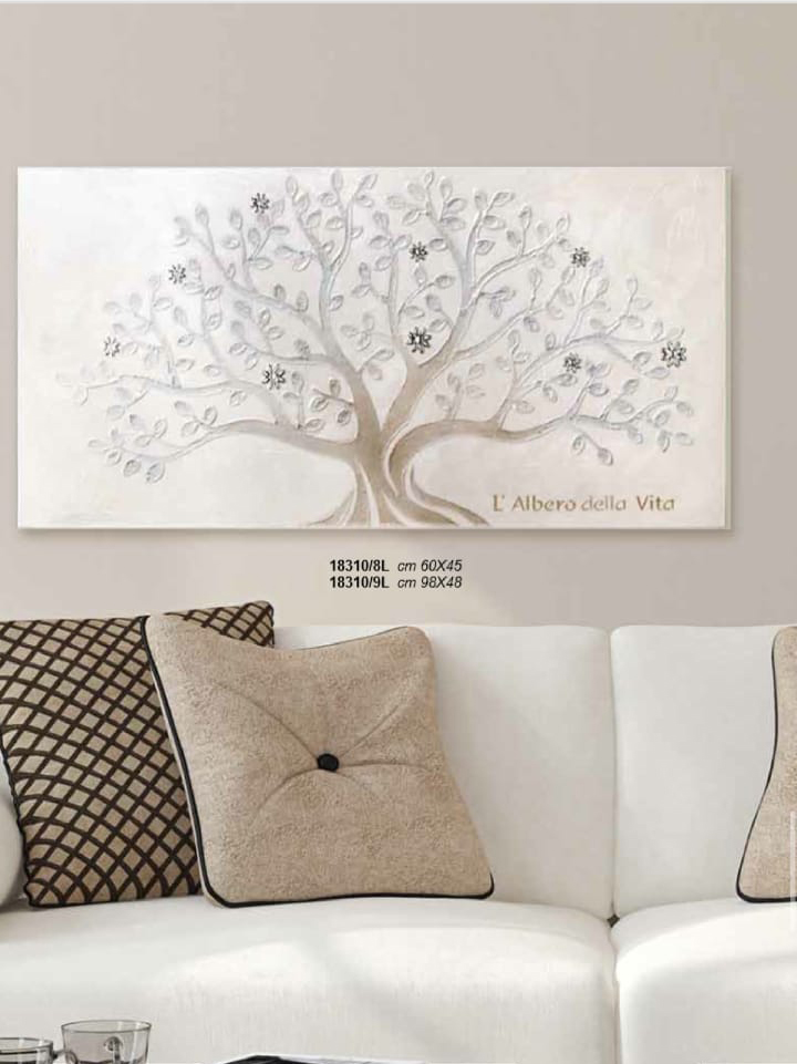 Quadro grande albero della vita e argento valenti